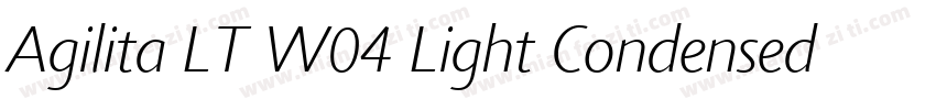 Agilita LT W04 Light Condensed字体转换